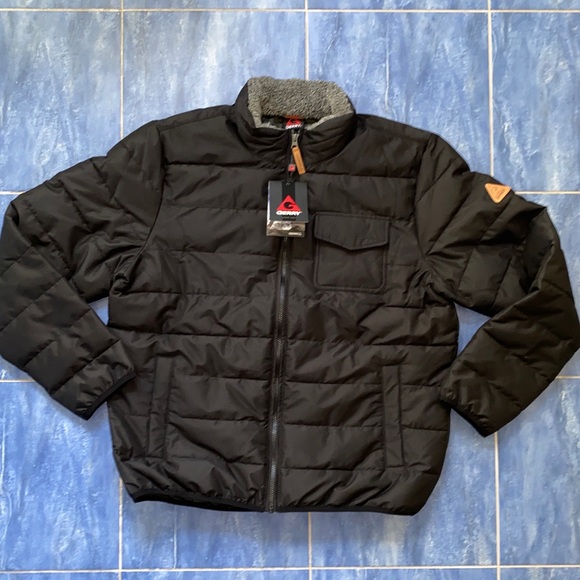 Gerry Bearwood Barn Chore Coat Full Zip Quilted Black Jacket Size XL XXL New - Picture 2 of 11